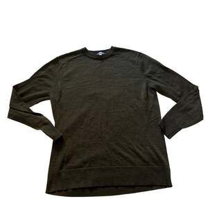 SmartWool Olive Green Merino Wool Pullover Sweater Sz L